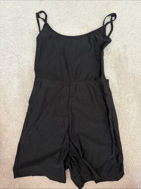 SHEIN Black Spaghetti Strap Romper